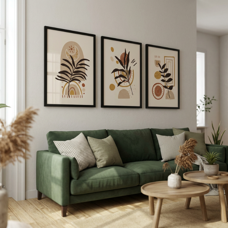 Boho Botanical Trio Premium Wall Art